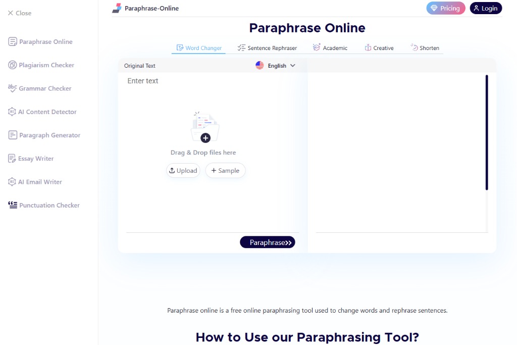 Paraphrase Online image