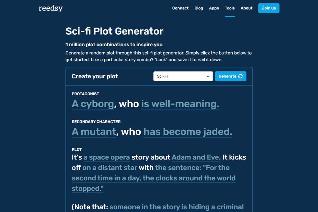 Reedsy Plot Generator image