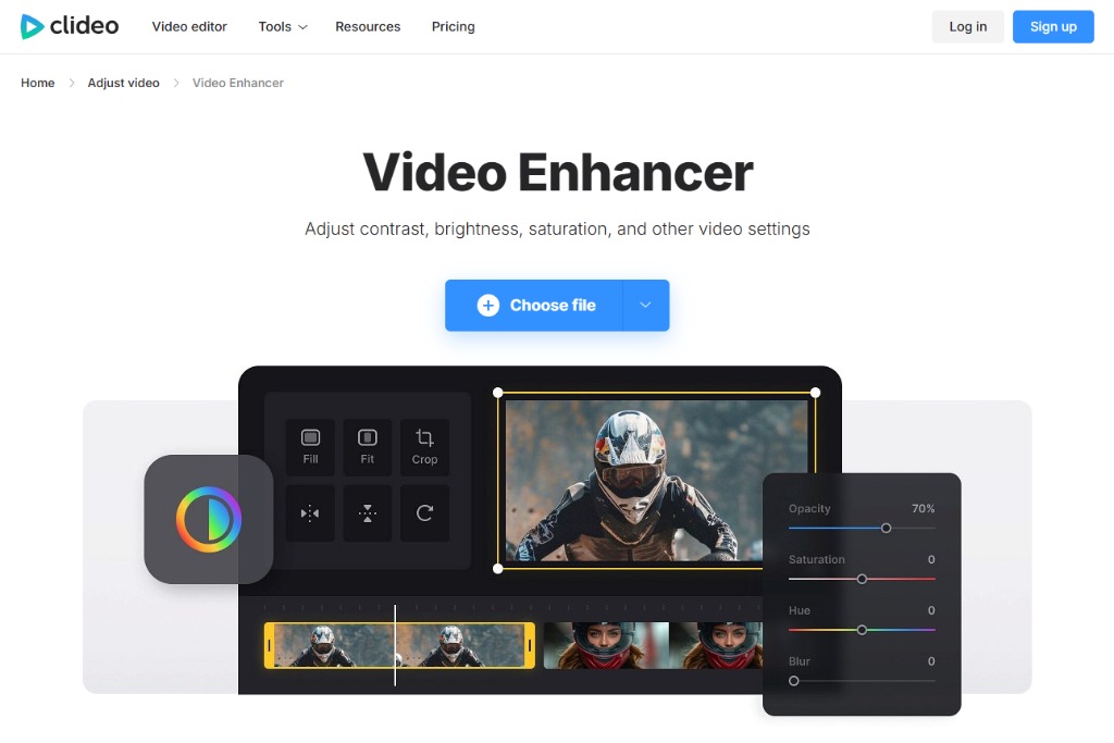 Clideo Video Enhancer image